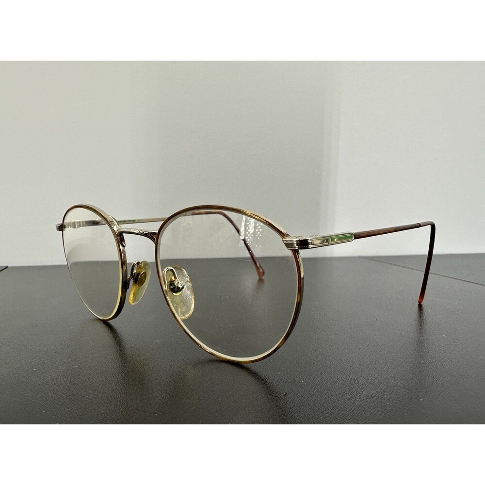 1980's RALPH LAUREN made in Japan mod 528 Havana Silver Tone 135-19-49 (C2-20)
